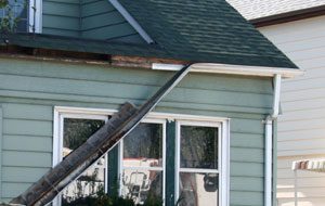 Damaged Gutters and Downspouts