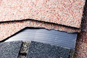 Damaged shingles